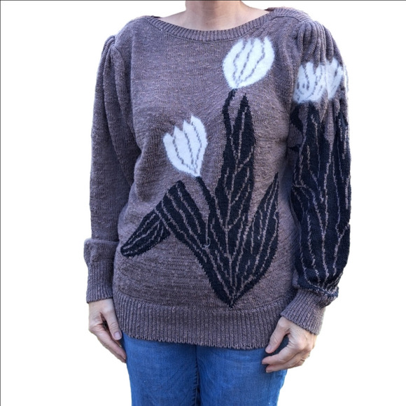 Olsen Cotton Blend Sweater with Angora accents Size 36 - Picture 2 of 15